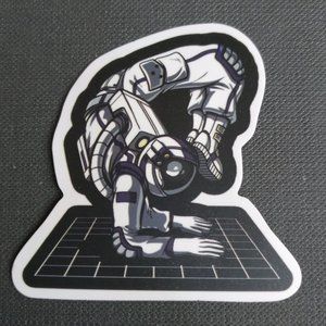 Yoga stretching Astronaut sticker